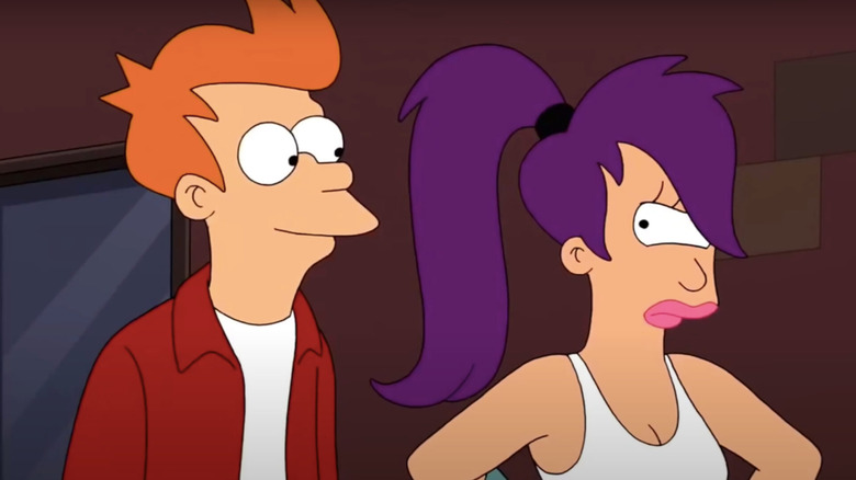 Futurama Fry Leela looking angry
