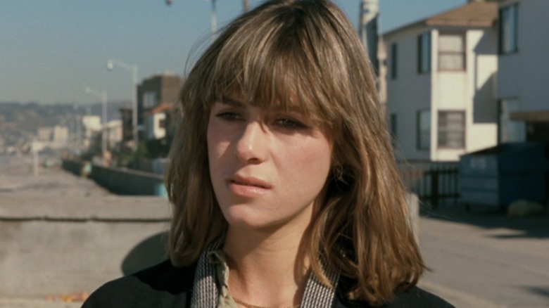 Thelma has a horrific vision while she's live on television in Alien 2: On Earth