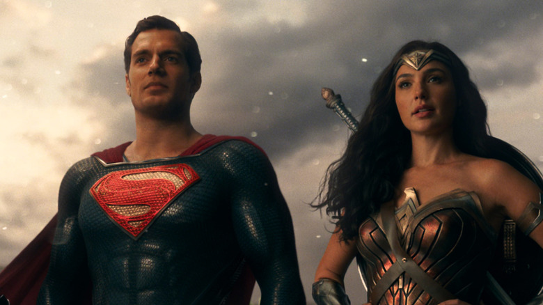 Henry Cavill as Superman standing next to Gal Gadot as Wonder Woman in Justice League