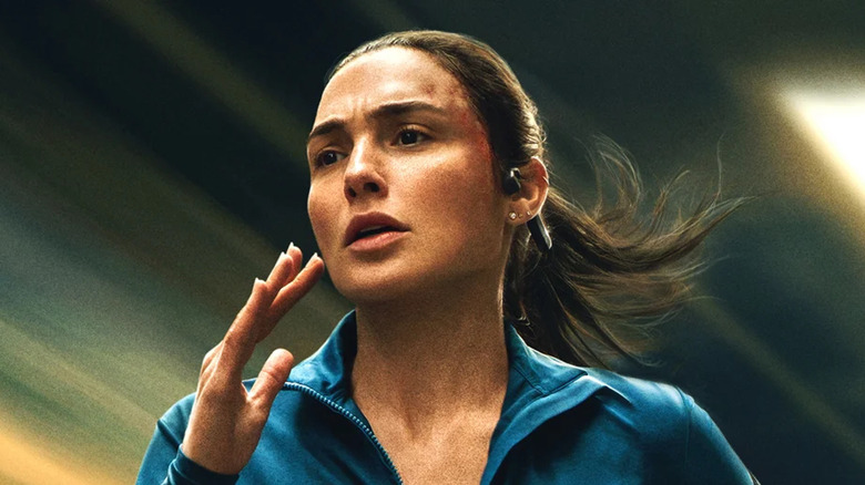 Gal Gadot runs on the poster for The Runner