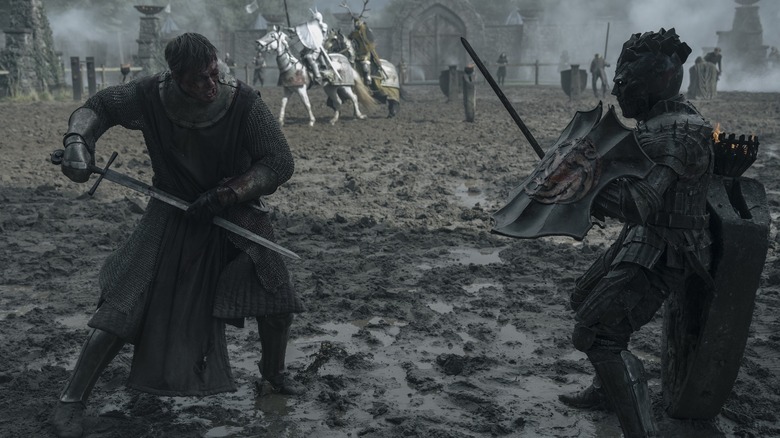Dunk and Aerion fighting in their trial on A Knight of the Seven Kingdoms
