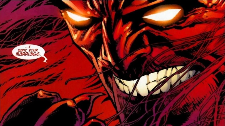 Mephisto demanding Peter's marriage in One More Day