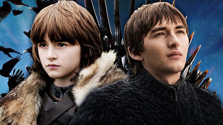 Bran Stark at the beginning and the end of Game of Thrones