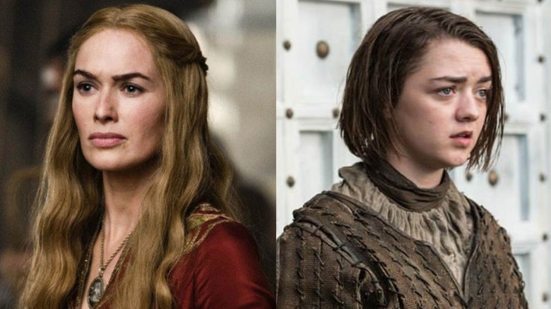 Cersei Lannister and Arya Stark side-by-side