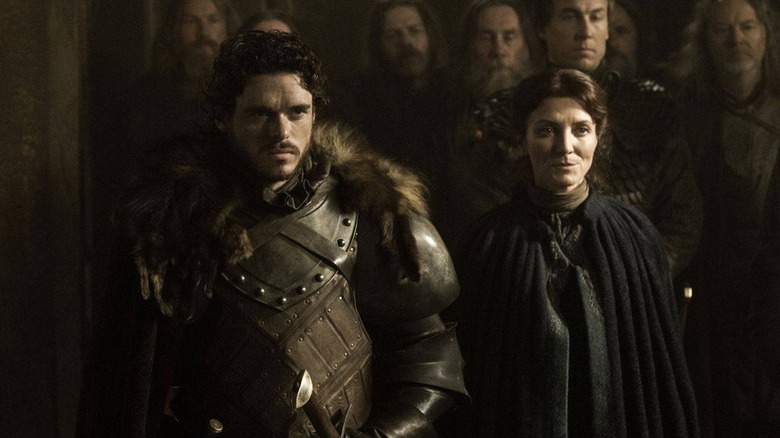 Richard Madden and Michelle Fairley in Game of Thrones