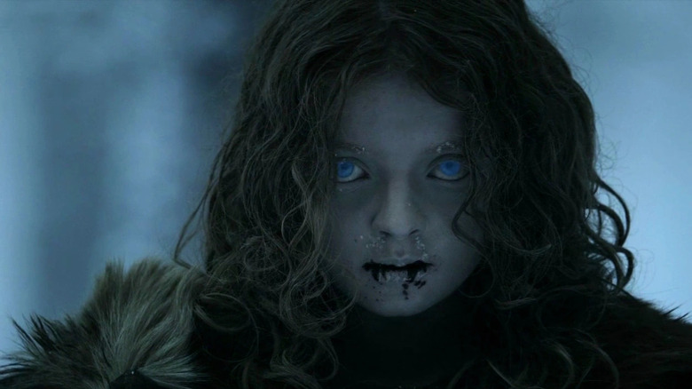 A young White Walker in the snow on Game of Thrones