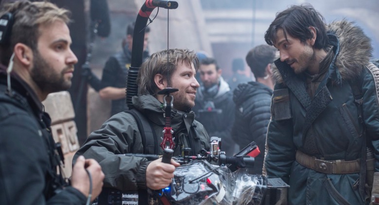 gareth edwards on the set of rogue one
