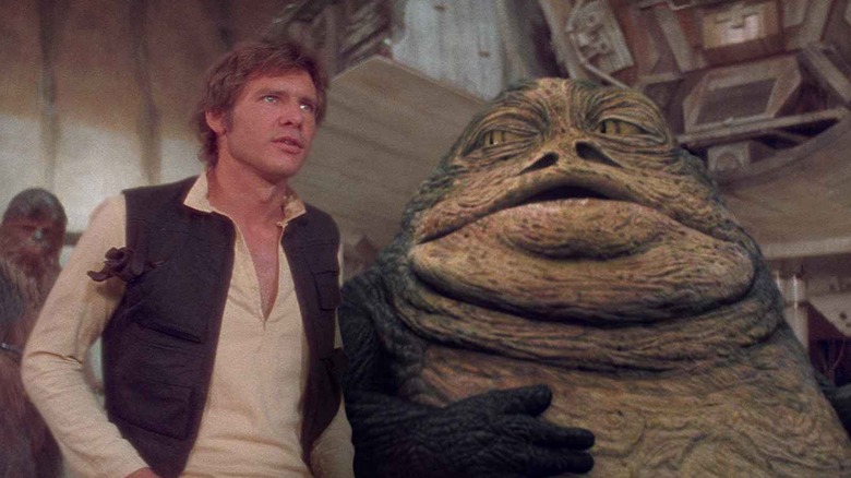 Han Solo and Jabba the hutt