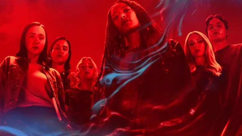 Male and Female Jordan, Emma, Marie, Cate, and Sam on the Gen V season 2 poster