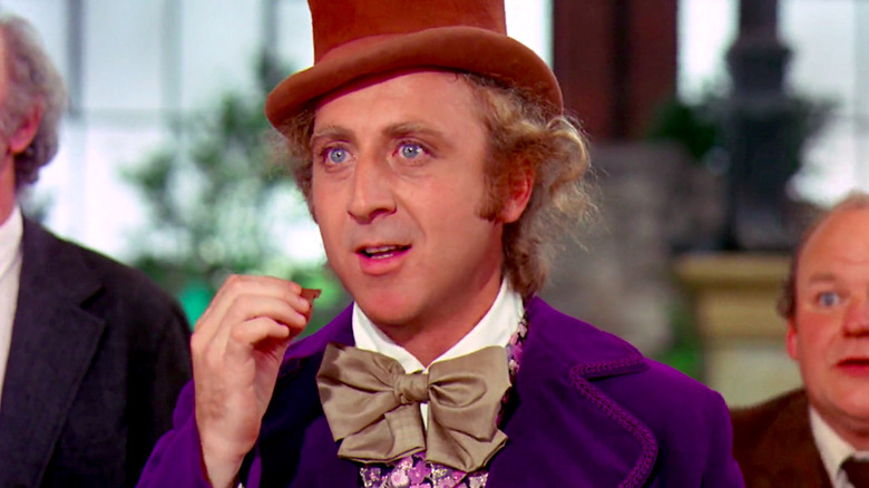 Willy Wonka Eating a Piece of Chocolate