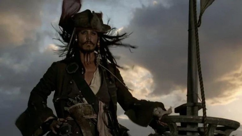 Johnny Depp as Jack Sparrow in Pirates of the Caribbean