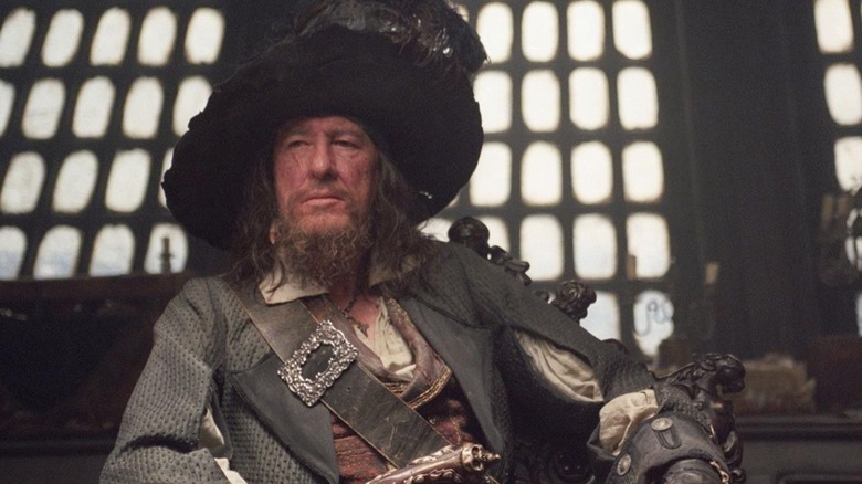 Geoffrey Rush as Captain Barbossa in Pirates of the Caribbean