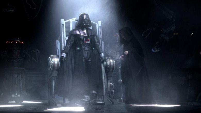 Ian McDiarmid and Darth Vader in Revenge of the Sith