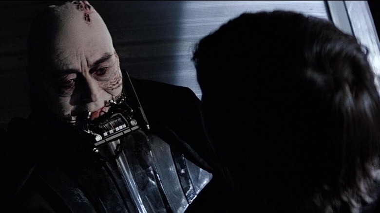David Prowse and Mark Hamill in Return of the Jedi