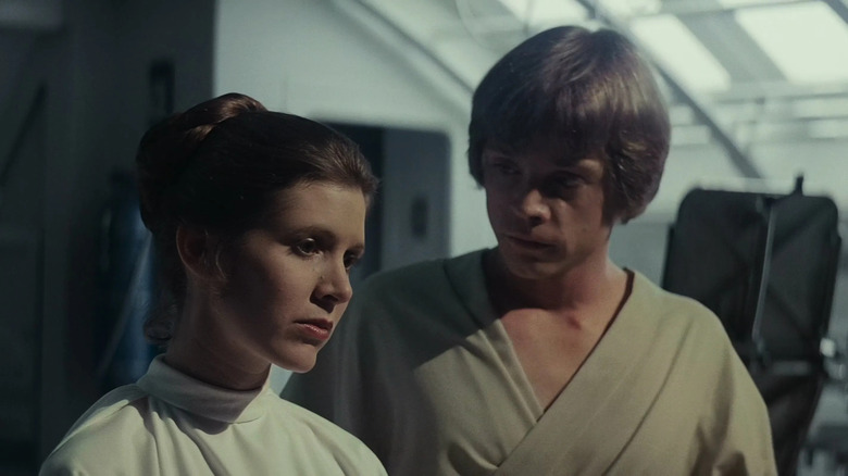 Carrie Fisher and Mark Hamill in Star Wars: The Empire Strikes Back