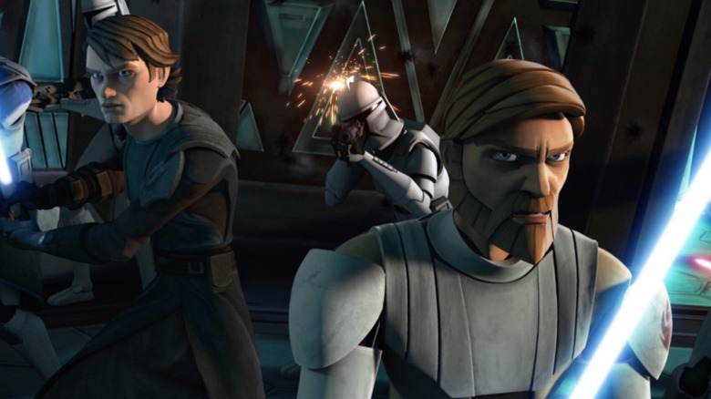 Anakin and Obi-Wan in The Clone Wars