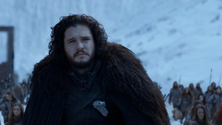 Jon Snow heading back north of the wall in Game of Thrones