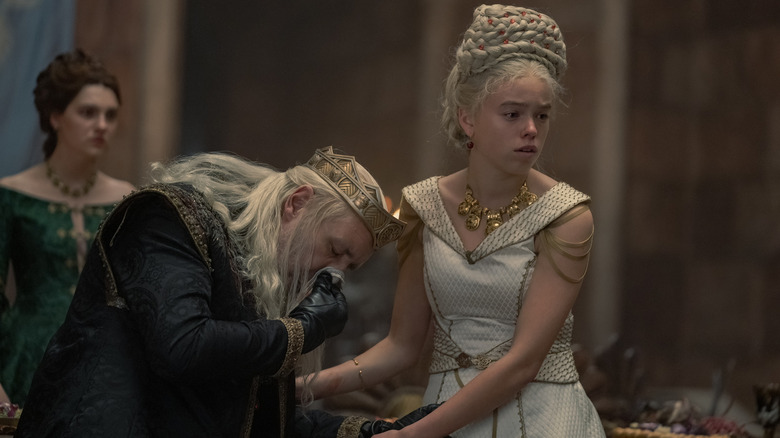 Paddy Considine and Milly Alcock in House of the Dragon