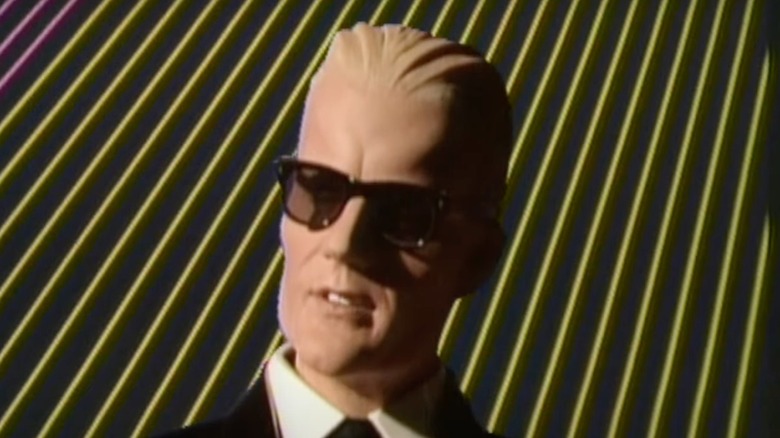 Max Headroom hangs out in cyberspace in Max Headroom
