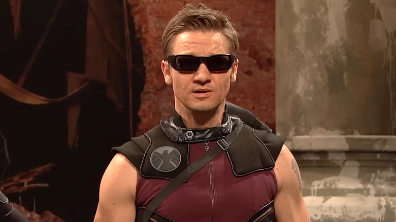Jeremy Renner as Hawkeye on Saturday Night Live