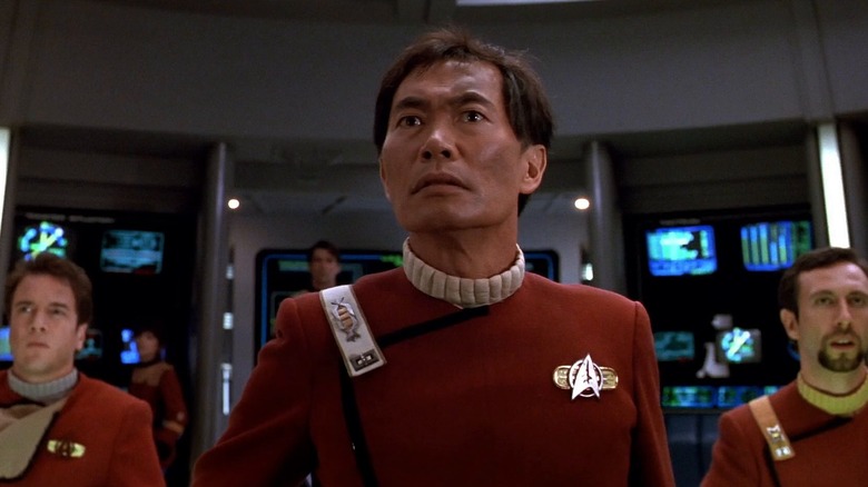 Sulu on the bridge of the U.S.S. Excelsior in Star Trek VI: The Undiscovered Country
