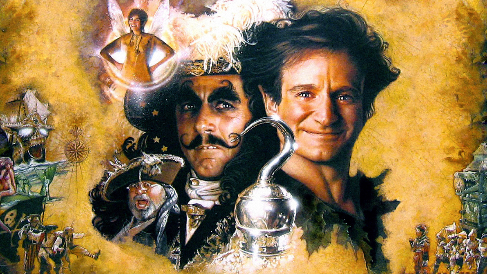 HOOK mit Robin Williams in der Rolle des Peter Pan erscheint als