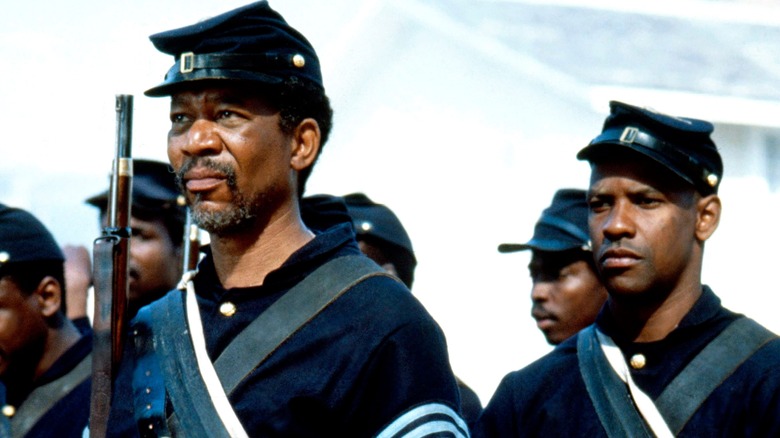 Morgan Freeman and Denzel Washington in Glory