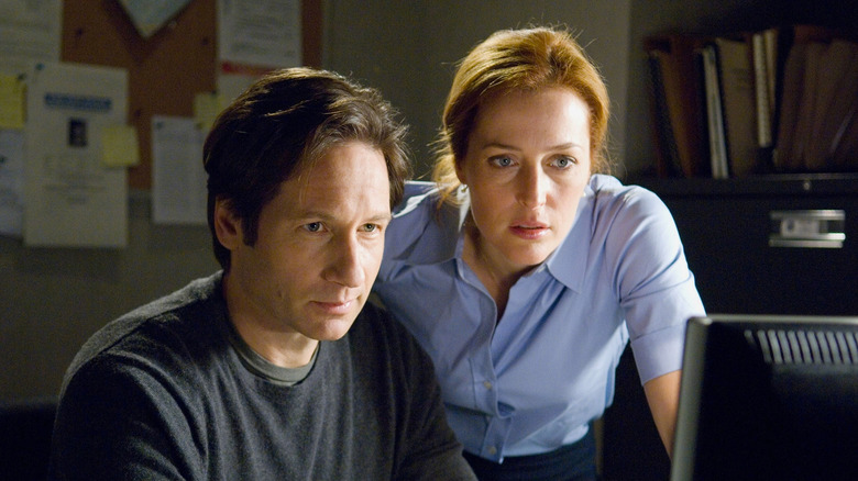 Fox Mulder (David Duchovny) and Dana Scully (Gillian Anderson) in The X-Files: I Want to Believe
