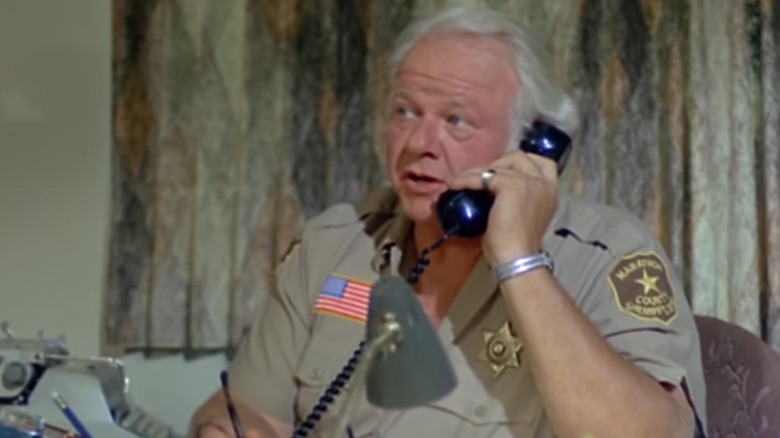 Sheriff Jones on the phones in The Giant Spider Invasion