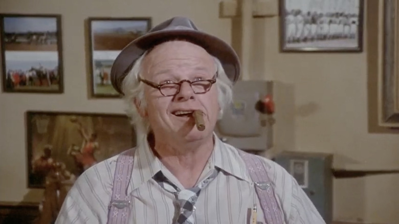 Alan Hale Jr. chomps on a cigar as Harry the Hat in The North Avenue Irregulars