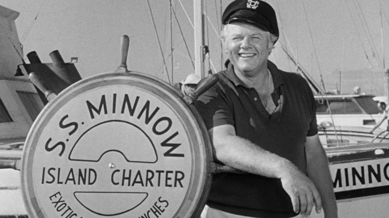 The Skipper at the Minnow's helm on Gilligan's Island