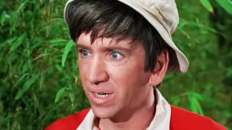 Bob Denver's Gilligan looks upset in closeup in Gilligan's Island