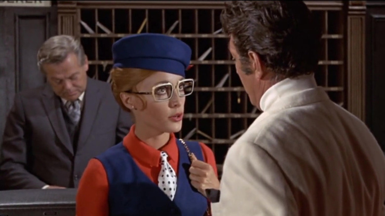 Freya talking to Matt Helm in The Wrecking Crew