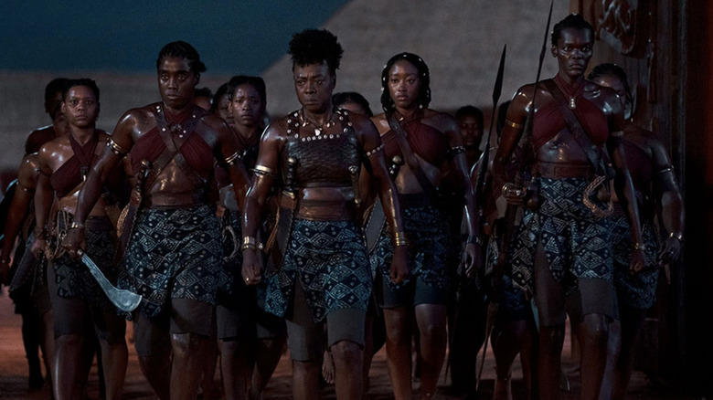 The Agojie women in The Woman King
