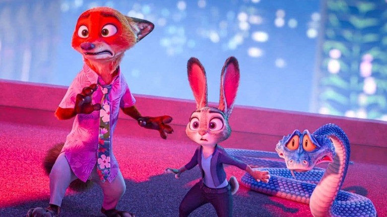 Nick, Judy, and Gary in Zootopia 2