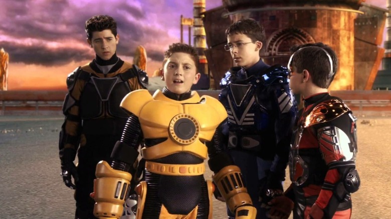 Juni surrounded by cyber warriors in Spy Kids 3-D