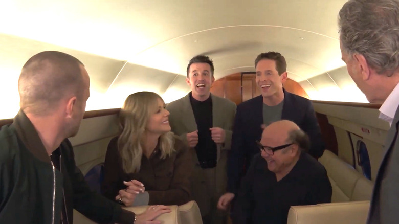 It's Always Sunny in Philadelphia, the Always Sunny gang on a private plane with Aaron Paul and Bryan Cranston
