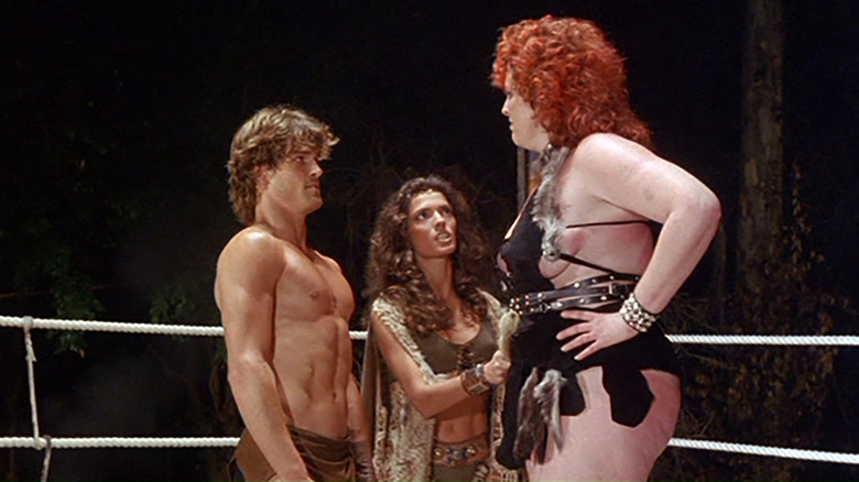 Booher as Amazon Champion Wrestler Gorgo in Deathstalker II