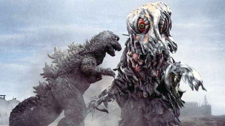 Godzilla attacking Hedorah in Godzilla vs. Hedorah