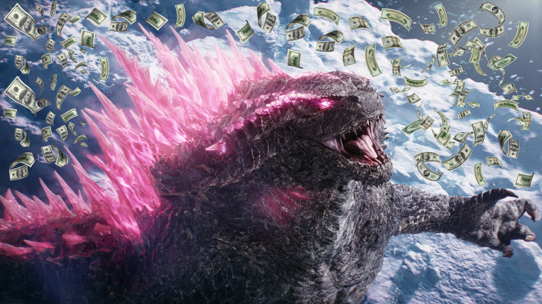 Godzilla vs. Kong New Empire pink Godzilla money 