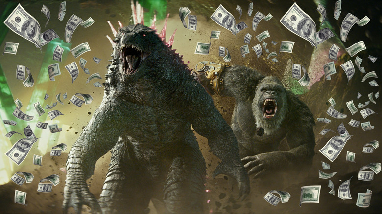 Godzilla x Kong running scene money 