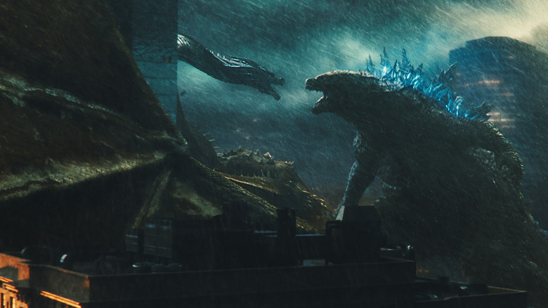 King of the Monsters Godzilla and Ghidorah fight 
