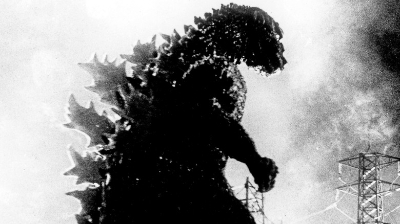 Godzilla 1954 power line attack 