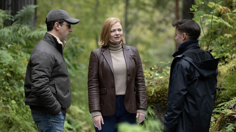 Jeremy Strong, Sarah Snook, and Kieran Culkin in Succession season 4