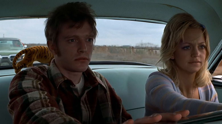 Goldie Hawn is at the wheel as Lou Jean Poplin alongside William Ahterton as Clovis in The Sugarland Express