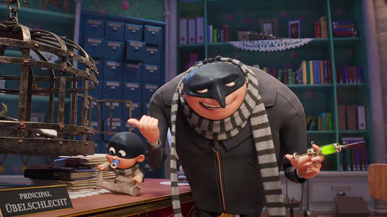 Gru and Gru Jr in Despicable Me 4