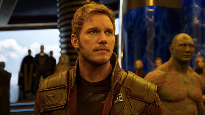 Chris Pratt as Star-Lord in the Guardians of the Galaxy