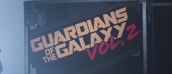 Guardians Of The Galaxy Vol. 2 Start of Production Image L to R: Rocket (voiced by Bradley Cooper), Drax (Dave Bautista), Groot (voiced by Vin Diesel), Peter Quill/Star-Lord (Chris Pratt) and Gamora (Zoe Saldana) ©Marvel 2017