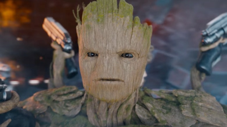 Groot heavily armed and angry