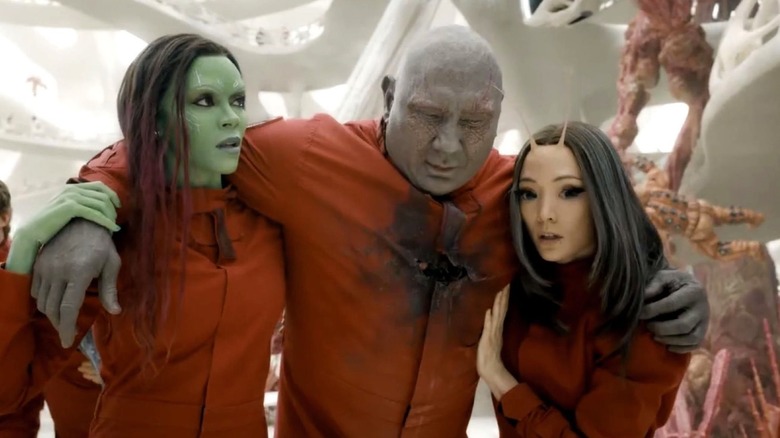 Gamora, Drax and Mantis in Guardians of the Galaxy Vol. 3